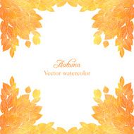 Floral composirion with leaves by watercolor N4