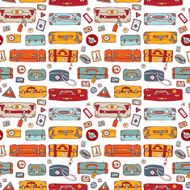 Suitcases Seamless background N10