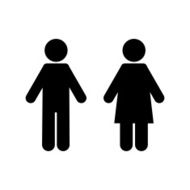 Male female icon isolated on white background N2