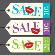 Lipstick kiss sale tag