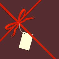Dark gift wrapped ribbon illustration