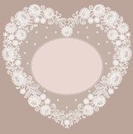 Lace Heart Shape Frame