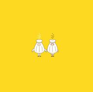 Salt and pepper partners party people costumes illustration