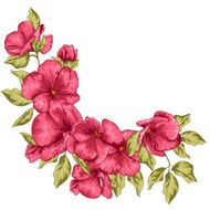 Sakura flowers - illustration Wedding card