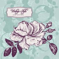 vintage vector floral card N11