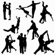 Ballroom Dancing Silhouette Collection