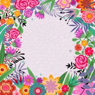 Floral Frame Spring-Sommer Flowers Design