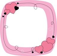 Retro Square heart border