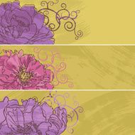 Set of Peony Banners N2