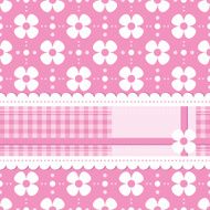 pink flowery greeting card illustration