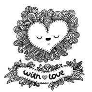 Doodle Heart for Valentine&#039;s day N2