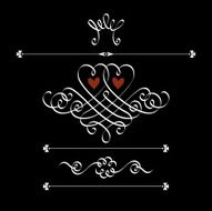 Set of calligraphic design elements