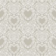 Lacy Hearts Seamless Pattern