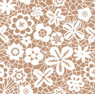 Lace seamless pattern with flowers N264
