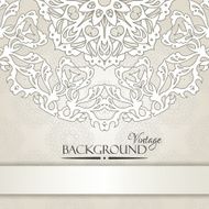 Vintage beige elegant invitation card