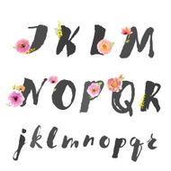 Hand drawn letters written with brush pen N3