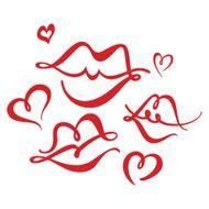 Hearts and kisses