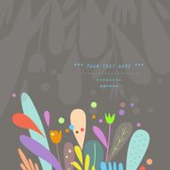 Decor with floral elements in vector N5