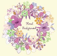 Floral frame Vector background N6
