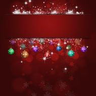 Xmas Balls Red Celebration Background