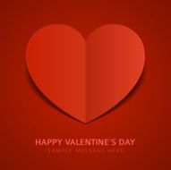 Heart shape from paper vector background Valentines day N3