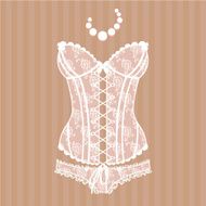 Vintage sexy guipure corset N2