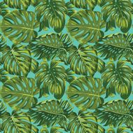Tropical Leaves Background - Seamless Pattern in vector N2