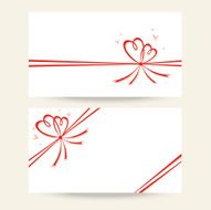 Background with bow of hearts