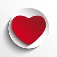 Valentine&#039;s Day Heart on White Button N2