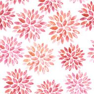 Seamless floral watercolor ornament