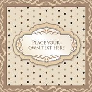 Vintage frame with copy space over flourish background N2