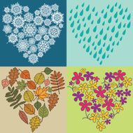 four season hearts