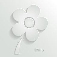 Vector abstract spring background with white flower N2
