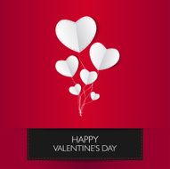 Valentine&#039;s card with text and heart shape Vector ilustration N74