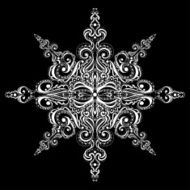 Ornamental white snowflake N2