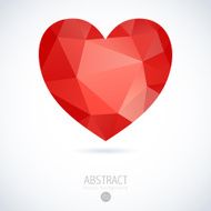 Vector Geometric Mosaic Heart N2