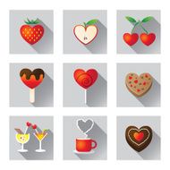 Icons Set Love Sweet Fruit &amp; Food N2
