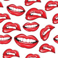 Lips Seamless Pattern N7