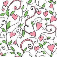 Seamless background with hearts ornament N4