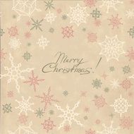 Retro christmas background with snowflakes