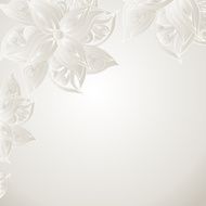 Silver background with floral ornament