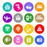 Set valentine&#039;s day buttons romantic travel N2