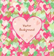 Background with hearts flowers