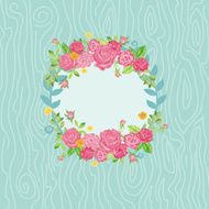 Beautiful Card with Floral Wreath