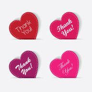 thank you note - hearts set collection