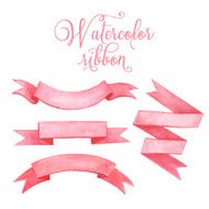 Watercolor tape Set of vector banners
