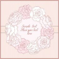 Retro card with roses