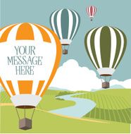 hot air balloons with copy space N2