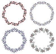Floral decorative frames set