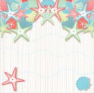 Starfish and seashell Beach Party Invitation Frame